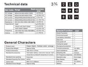 VC97 Specs